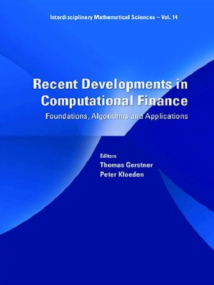 cover image of Recent Developments In Computational Finance